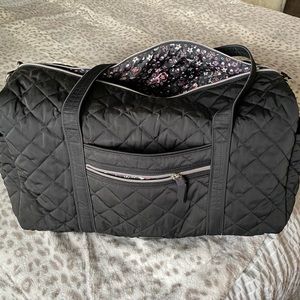 Black Vera Bradley Medium Performance Twill Duffel Bag